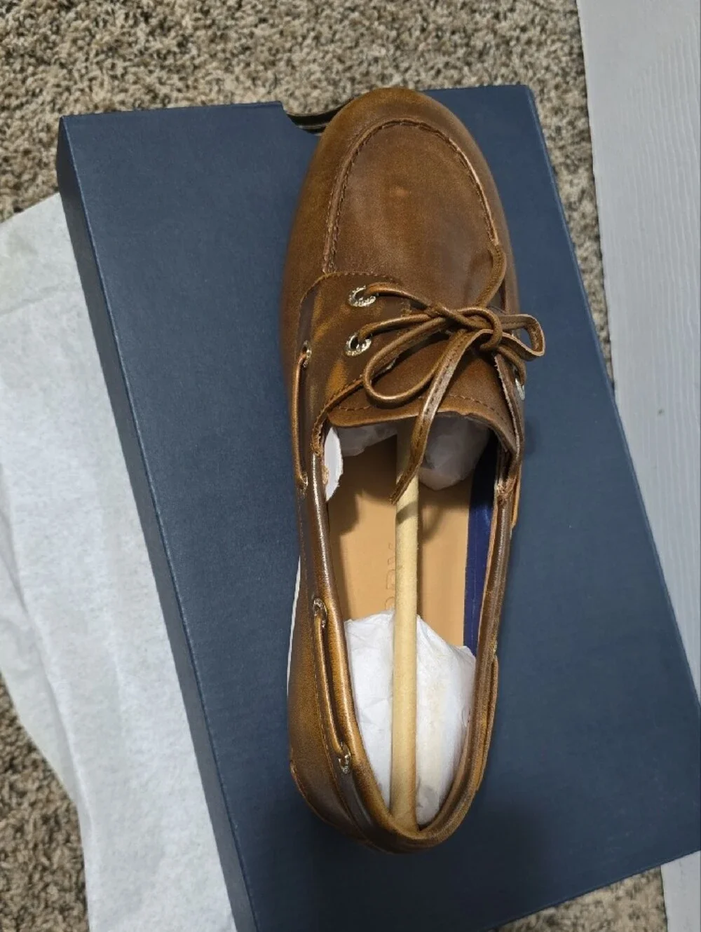 Brown Leather Boat Shoe Lace-Up - Women's